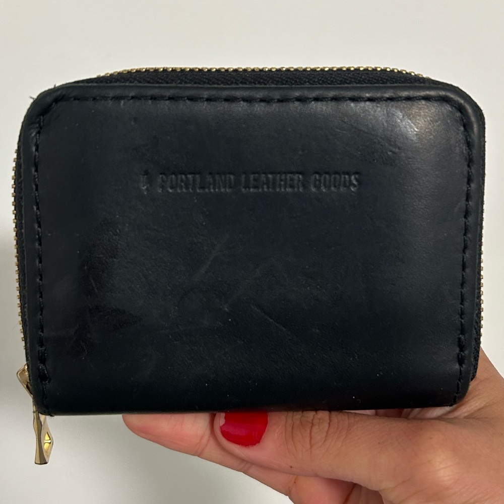 Portland leather small zip wallet